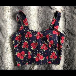 Floral bustier